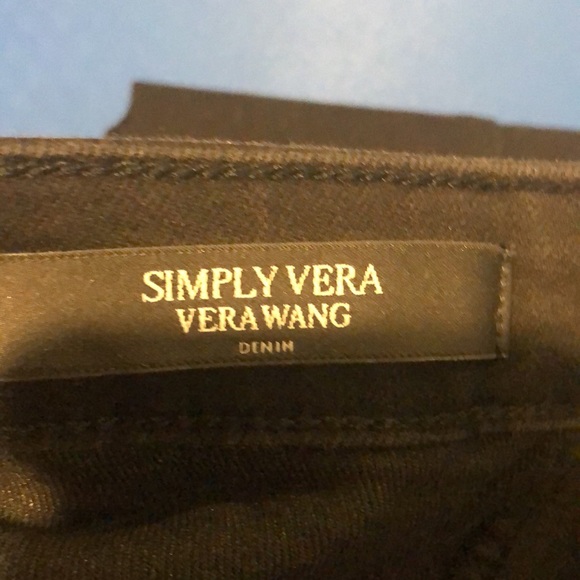 Simply Vera Vera Wang black mid rise straight pants. - Picture 6 of 7